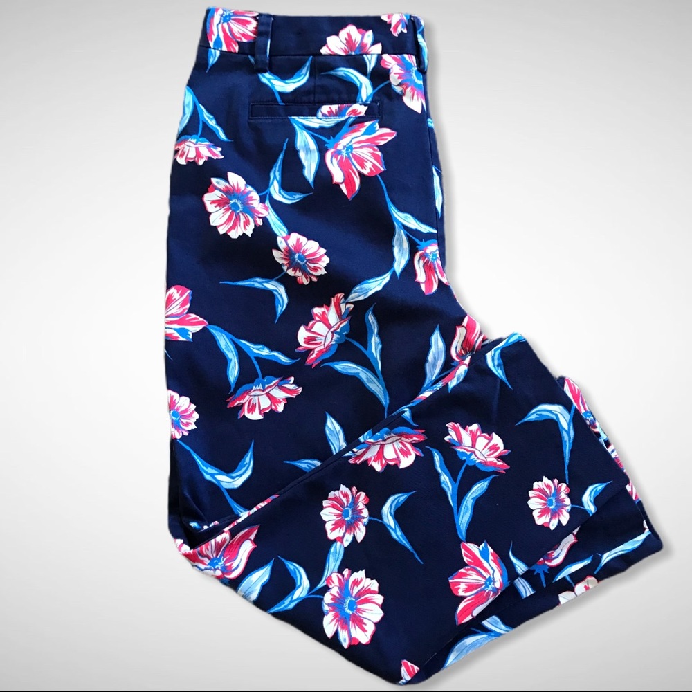 Lands’ End Floral Cropped Pants - 12
